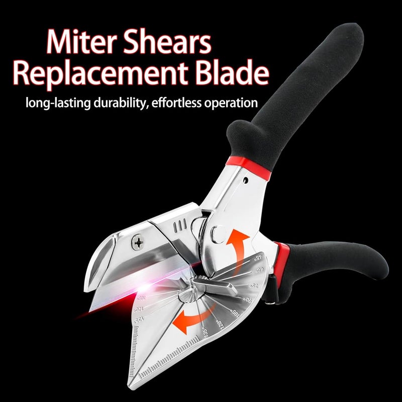 OOMDMI 20pcs Miter Shears Replacement Blade - Upgraded ST5 Ultra-sharp Angle Shears, Miter Trim Cutter, Anti-rust (20pcs Replacement Blades) - Image 3